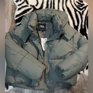 Zara Rubberized Puffer Jacket